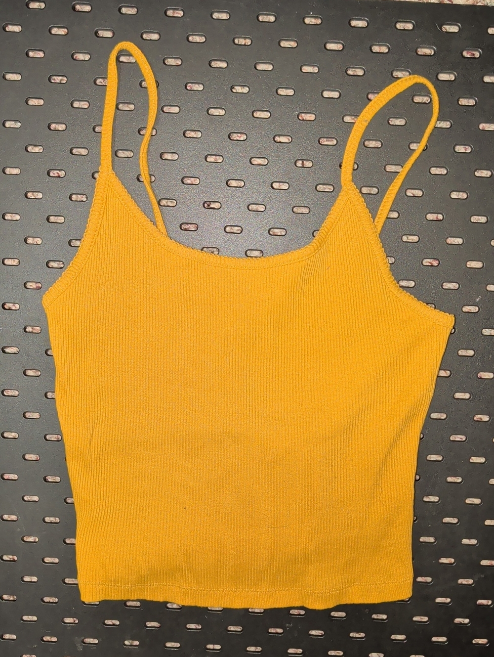 wild fable Mustard Yellow Ribbed Spaghetti Strap Camisole